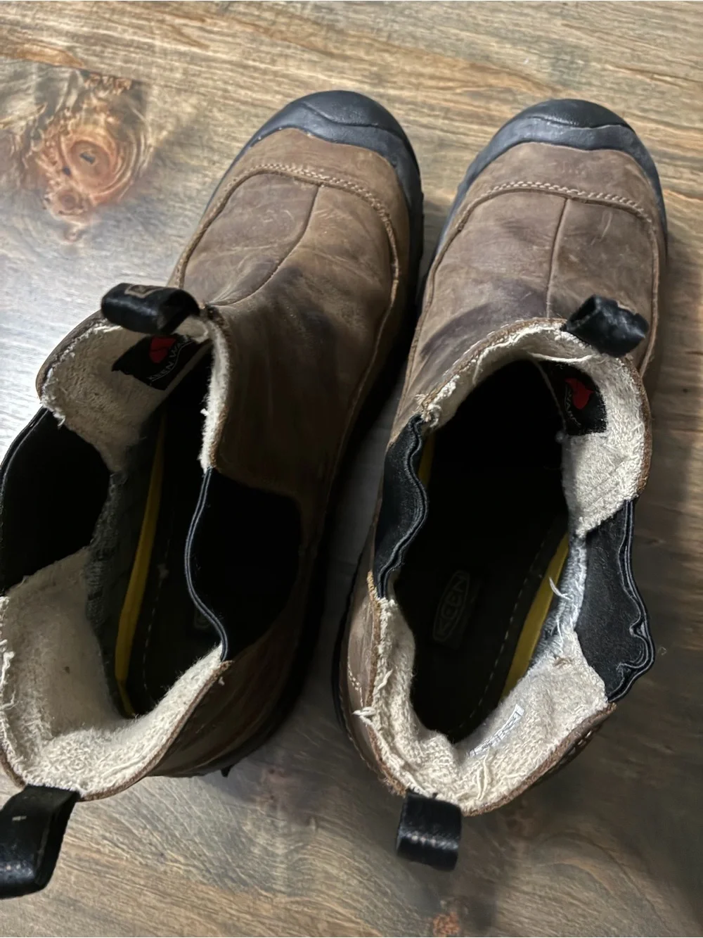 Keen Brown Slip-On Chelsea Work Boots